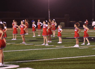 A cheerleading squad.